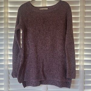 LOFT Sweater Purple Mauve Knit Cotton XS